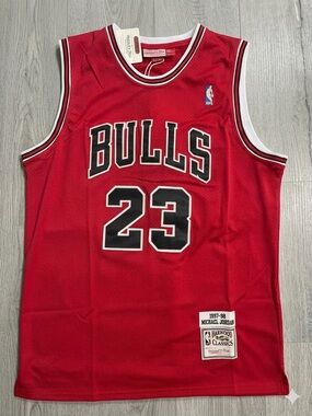 Mitchell & Ness Red Chicago Bulls #23 Hardwood Classics Jersey